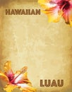 Print Hawaiian luau party invitation cards